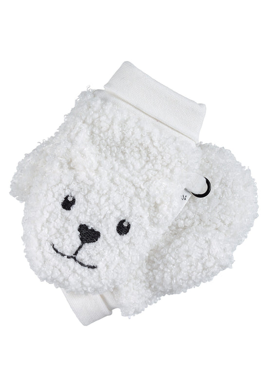 Sterntaler Fäustling aus Teddyflausch mit Tiergesicht Eisbär Exklusivangebot