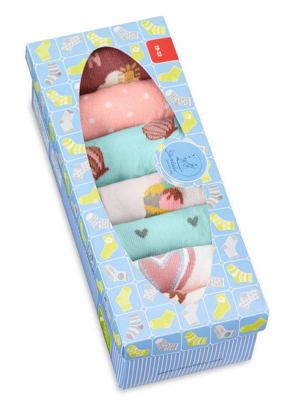 Sterntaler Kindersocken 7er-Box Mädchen in Hellgrau melange Vierteljährliche Förderung