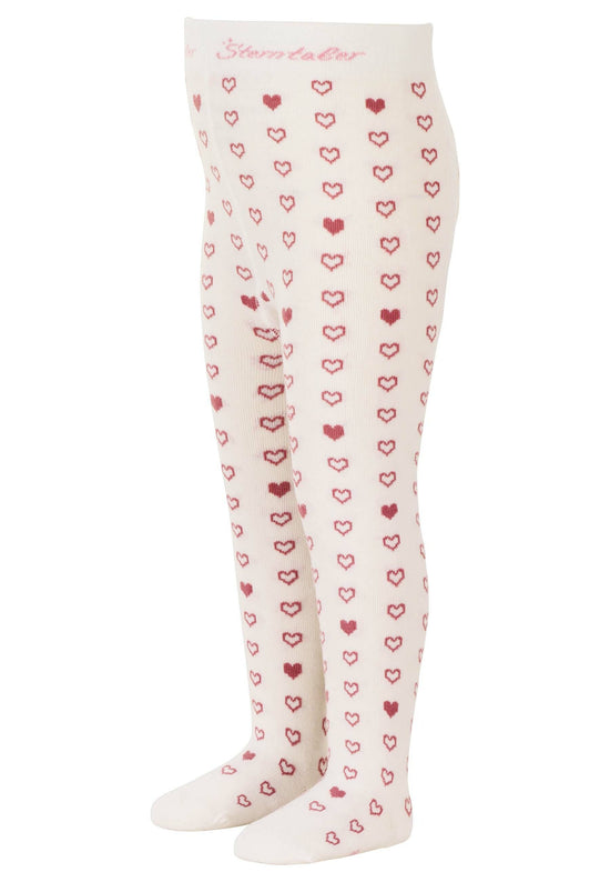 Sterntaler Strumpfhose Herzen in Hellgrau mel. oder Ecru Clearance-Verkauf