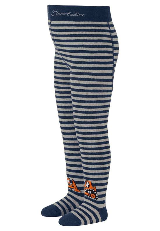 Sterntaler Strumpfhose Bagger in Marine mit Ringel Kostenloser Versand international