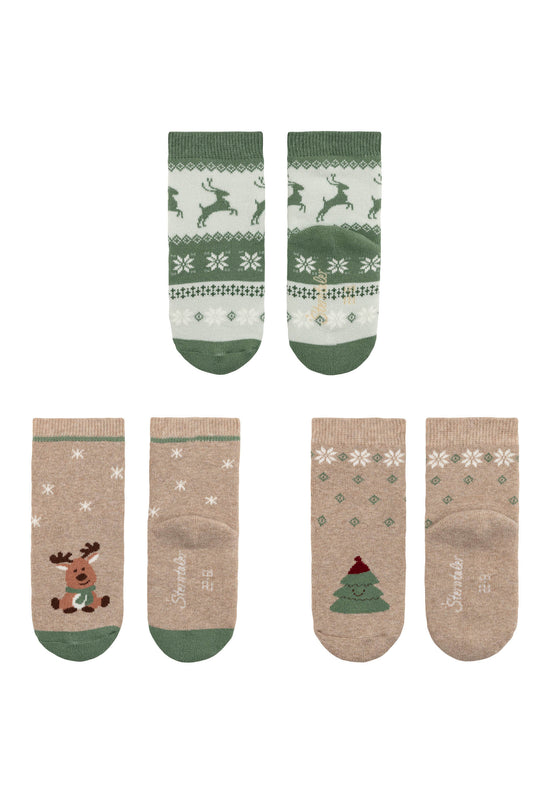 Sterntaler Socken 3er Pack Weihnachten aus Baumwoll-Mix Speichern exportieren
