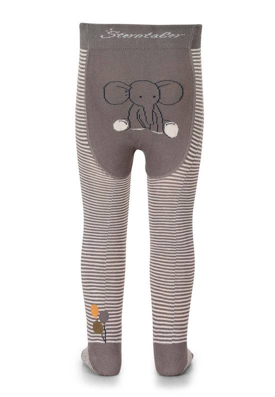 Sterntaler Krabbelstrumpfhose mit Po-Motiv Elefant Eddy, Grau zollfrei