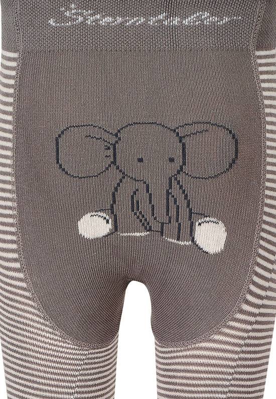 Sterntaler Krabbelstrumpfhose mit Po-Motiv Elefant Eddy, Grau zollfrei