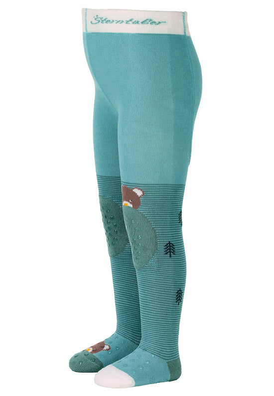 Sterntaler Krabbelstrumpfhose Ben mit Po-Motiv in Helltürkis 50% Rabatt für begrenzte Zeit