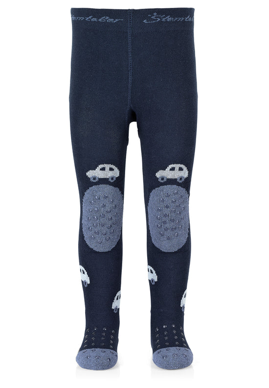 Sterntaler Krabbelstrumpfhose Auto mit Po-Motiv in Marine 2025