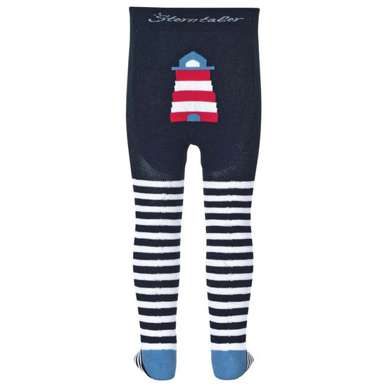 Sterntaler Krabbelstrumpfhose Leuchtturm mit Ringel in marine Outlet
