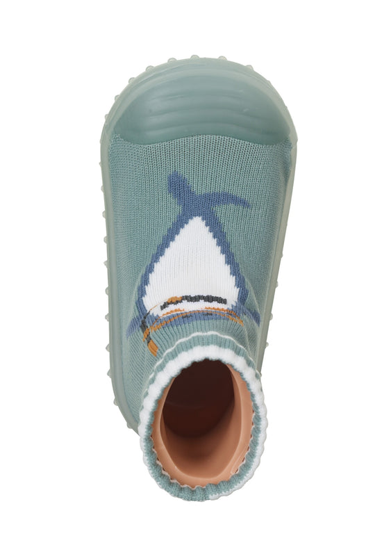 Sterntaler Adventure-Socks mit Motiv Hai in Dunkelgrün Meist gekauft