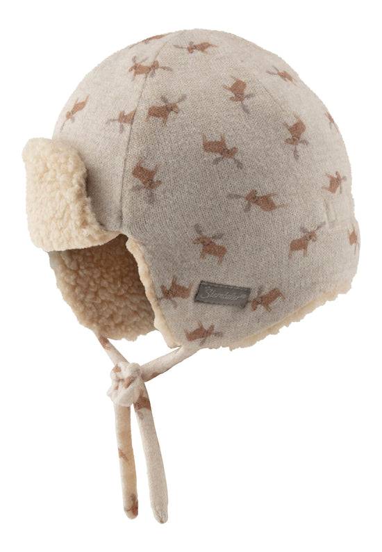 Sterntaler Fliegermütze Rentiere gefüttert mit Baumwollteddy Osterangebot