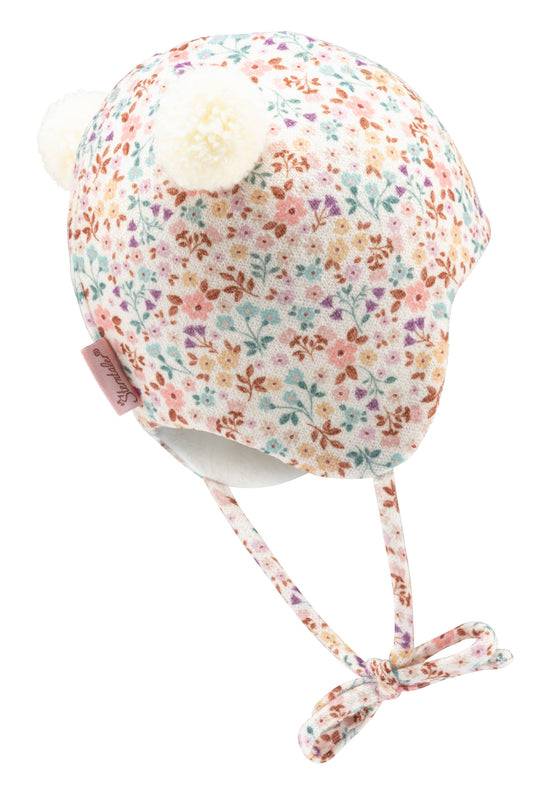 Sterntaler Inkamütze bedruckt mit Millefleur aus Strickware Muttertagsangebot