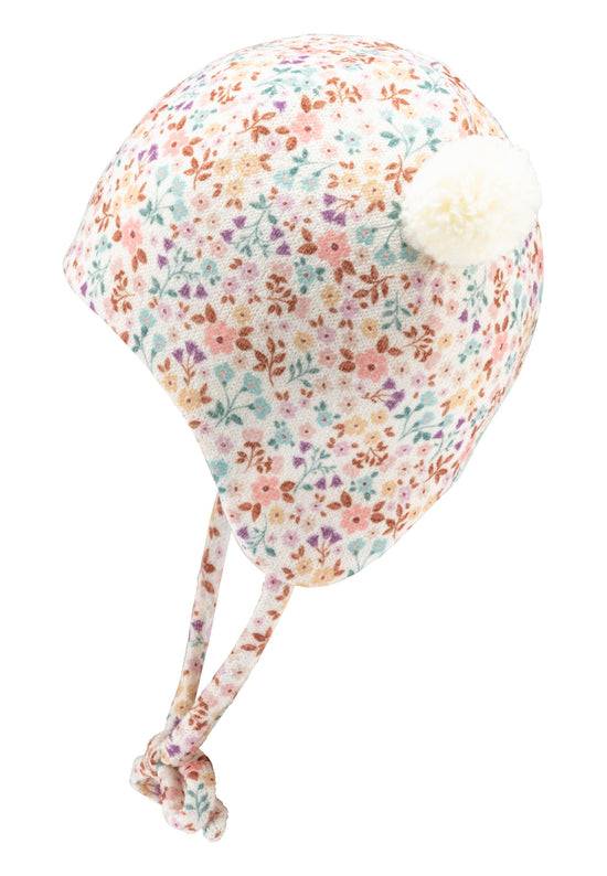 Sterntaler Inkamütze bedruckt mit Millefleur aus Strickware Muttertagsangebot