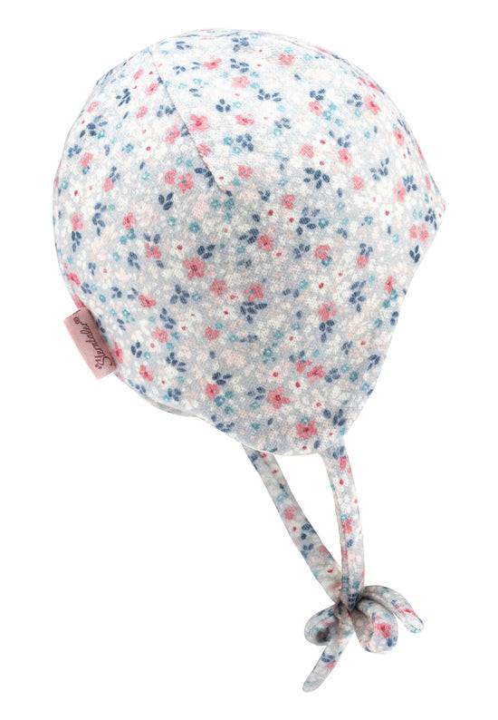 Sterntaler Inkamütze bedruckt mit Streublumen aus Strickware Räumungsverkauf