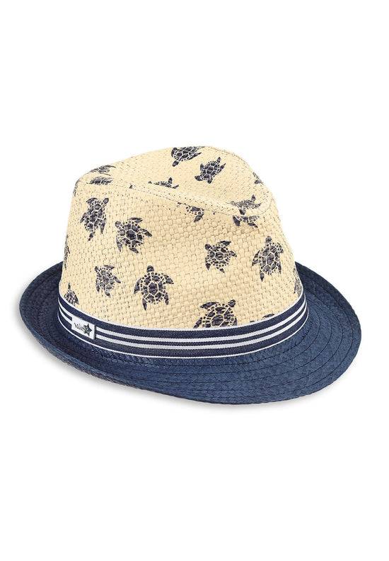 Sterntaler Strohhut mit "Turtle" Print und gestreiftem Band Letzte 3 Tage