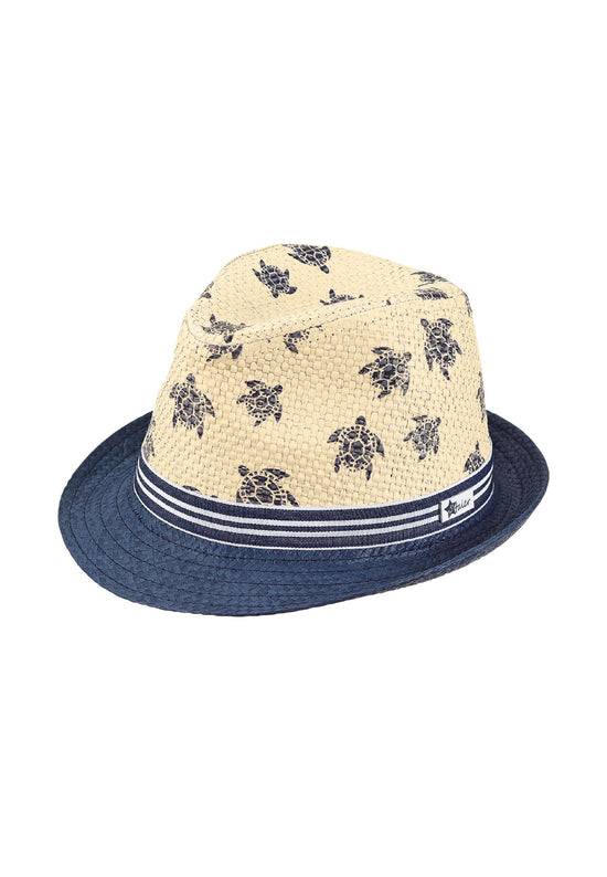 Sterntaler Strohhut mit "Turtle" Print und gestreiftem Band Letzte 3 Tage