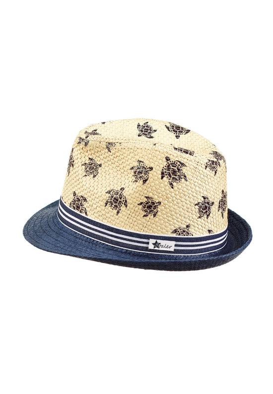 Sterntaler Strohhut mit "Turtle" Print und gestreiftem Band Letzte 3 Tage