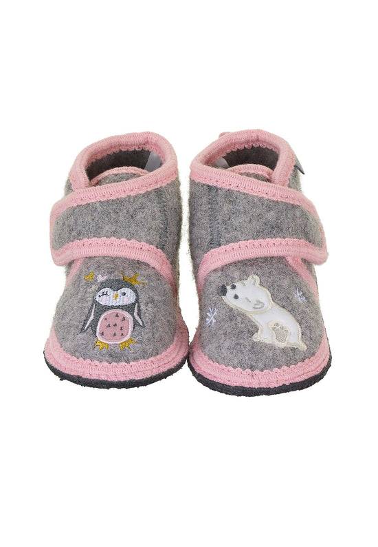 Sterntaler Hausschuhe Pinguin&Eisbär mit Klettverschluss,Grau 2025