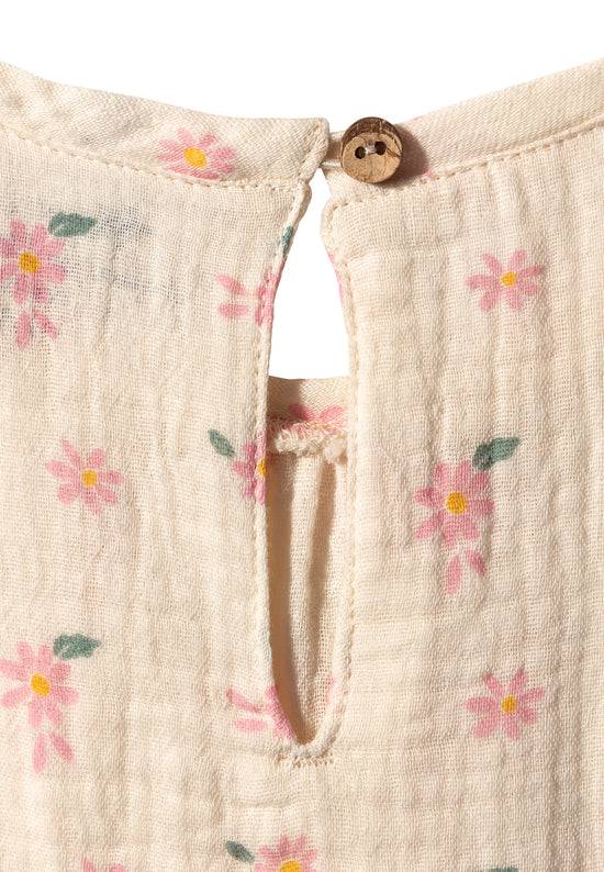Sterntaler Baby Body bedruckt mit Gänseblümchen in ecru Preisnachlass