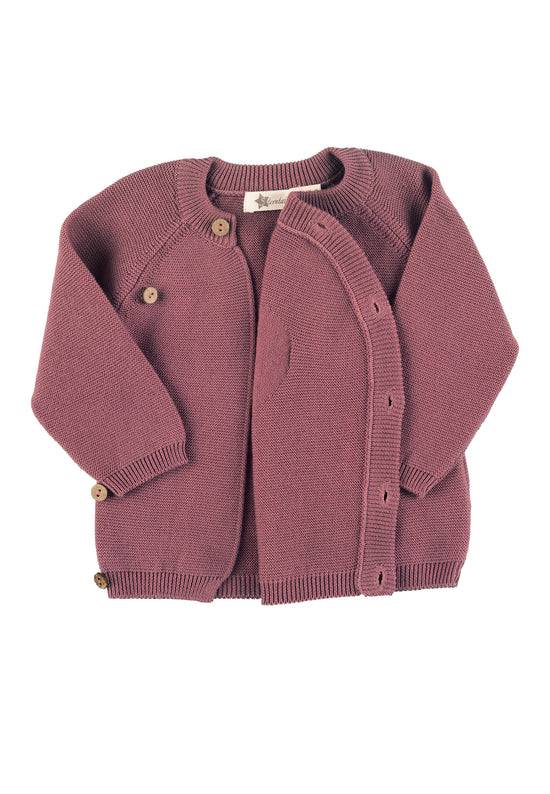 Sterntaler GOTS Strick-Jacke in Flieder oder Rosa mit Motiv Cyber Monday