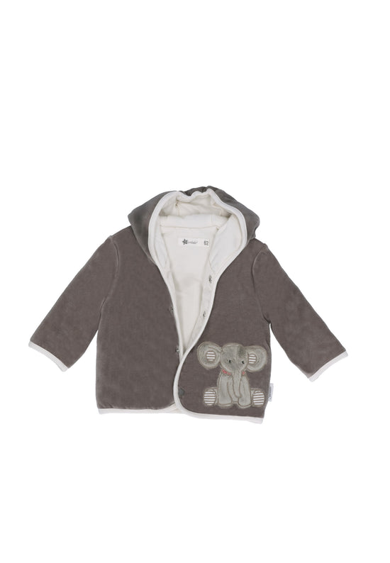 Sterntaler Kapuzen-Jacke aus Nicki, Motiv Elefant Eddy, Grau Osterangebot