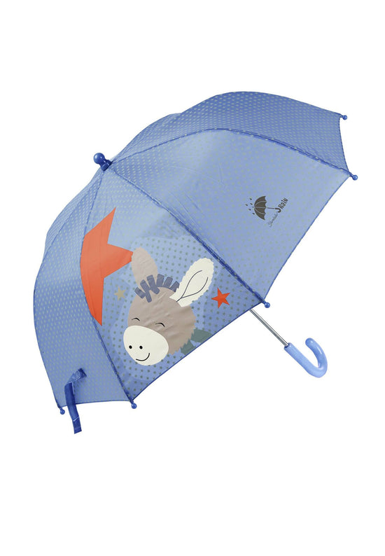 Sterntaler Kinder Regenschirm Esel Emmi Blau, Grau und Orange Verkauf