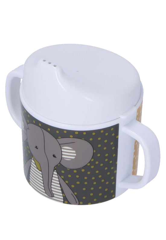 Sterntaler Henkeltasse + Trinkaufsatz Elefant Eddy+Hase Happy Letzter Tag