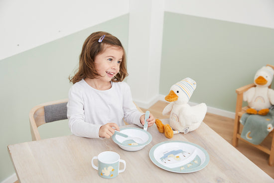 Sterntaler Kindergeschirrset Ente Edda in steingrün Im Verkauf