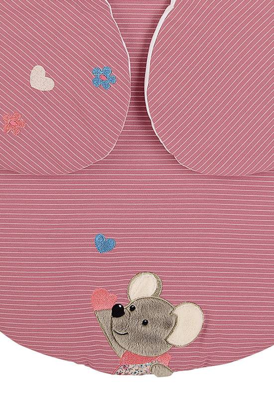 Sterntaler Einschlagdecke wattiert Maus Mabel aus Jersey,Rosa 2025