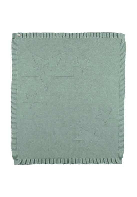 Sterntaler Strick-Schmusedecke mit eingestrickten Sternen Sonderangebot