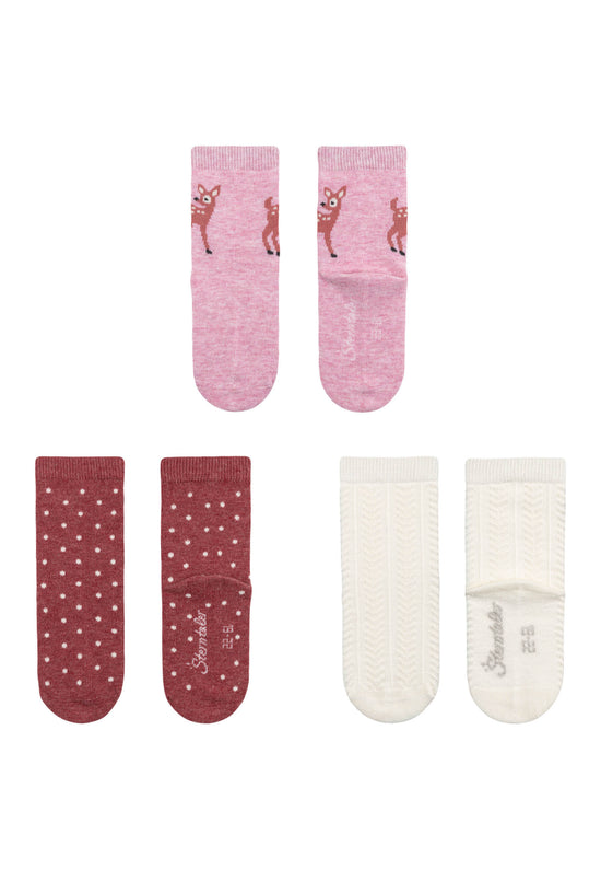 Sterntaler 3er Pack Baumwollsocken mit Rehkitz-Motiv Begrenzt auf 3 Tage