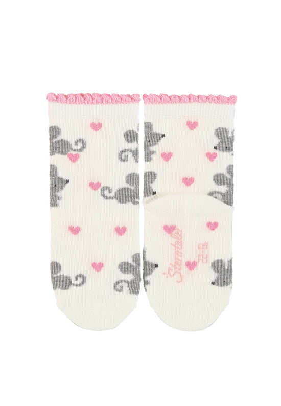 Sterntaler Socken im 3er-Pack Katzengesicht, Herz und Maus Speichern exportieren