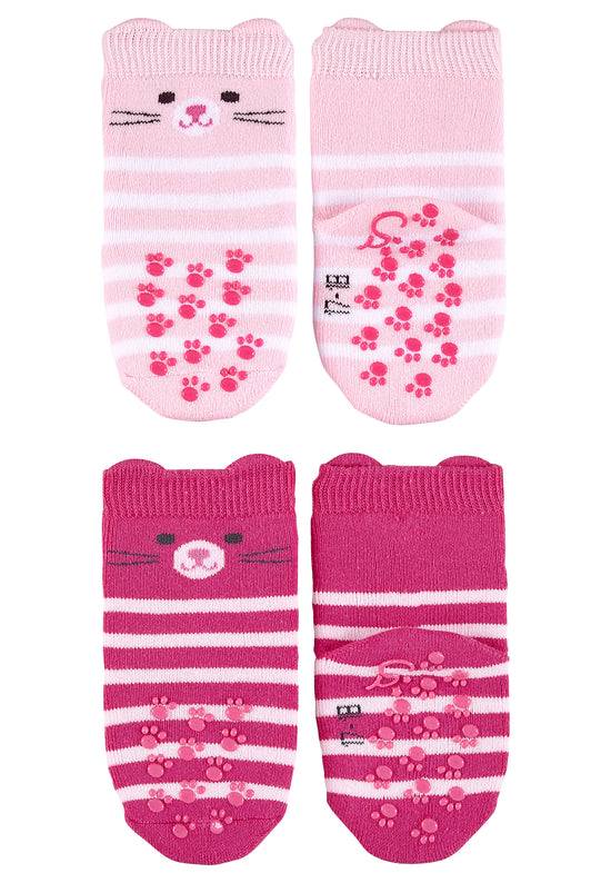 Sterntaler ABS-Krabbelsocken 2er-Pack Katze mit 3D-Ohren im Angebot