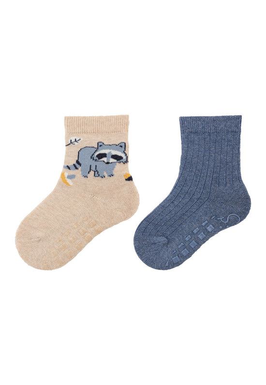 Sterntaler ABS Socken Waschbär im 2er-Pack mit rutschfeste Sohle