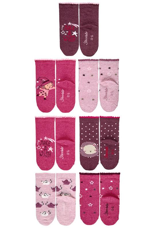 Sterntaler Socken für Mädchen, im 7er-Pack Fabrikpreis