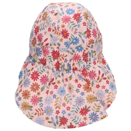 Sterntaler Schirmmütze in Rosa, Nackenschutz und Blumen Print JETZT KAUFEN