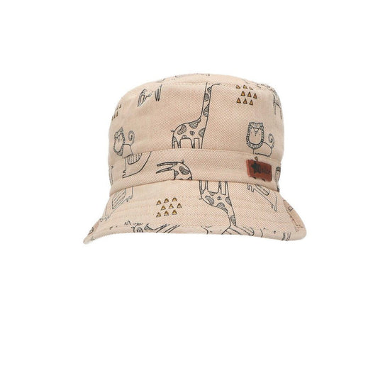 Sterntaler Fischerhut mit süßen Safari-Motiven in Beige Letzte 2 Tage