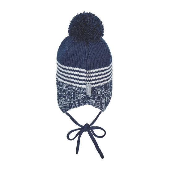 Sterntaler Strickmütze im Mustermix mit Bommel und Bindeband Riesige Rabatte