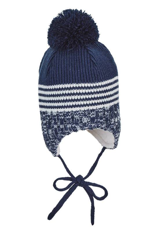 Sterntaler Strickmütze im Mustermix mit Bommel und Bindeband Riesige Rabatte