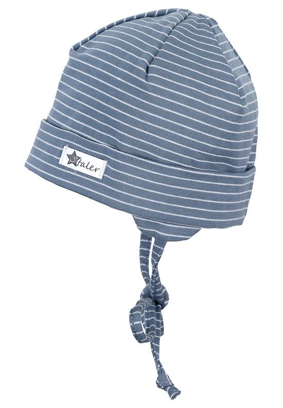 Sterntaler OCS Beanie aus Ringeljersey in Samtblau und Rosa Verkauf