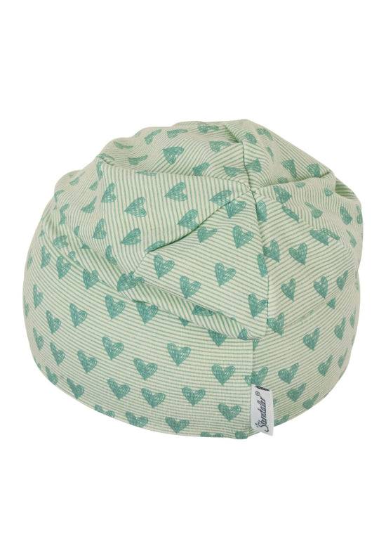 Sterntaler Slouch-Beanie mit Herzen Print aus Jersey Fabrikverkauf