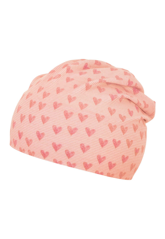 Sterntaler Slouch-Beanie mit Herzen Print aus Jersey Fabrikverkauf