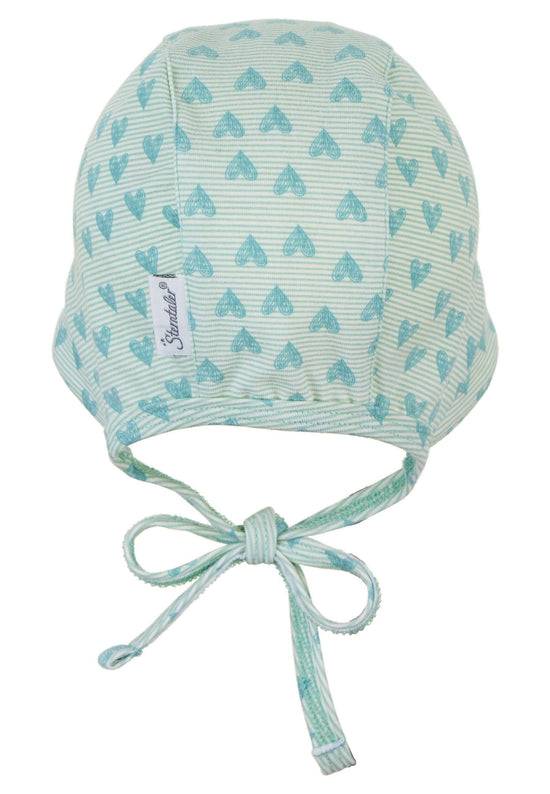 Sterntaler Häubchen mit Herzen Print aus Jersey und Bindeband Meist gekauft