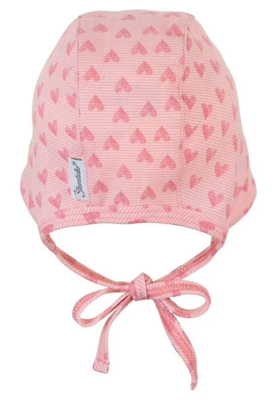 Sterntaler Häubchen mit Herzen Print aus Jersey und Bindeband Meist gekauft