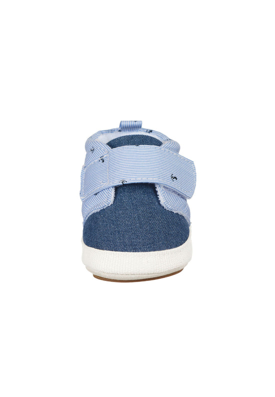 Sterntaler Babyschuh aus Denim und Baumwollstoff mit Druck Weihnachtsangebot