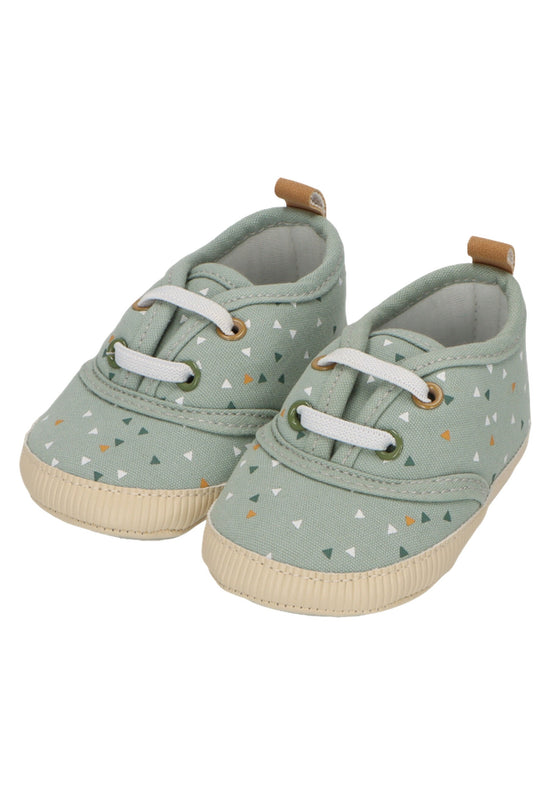 Sterntaler Babyschuh mit elastischen Schnürsenkeln in steingrün