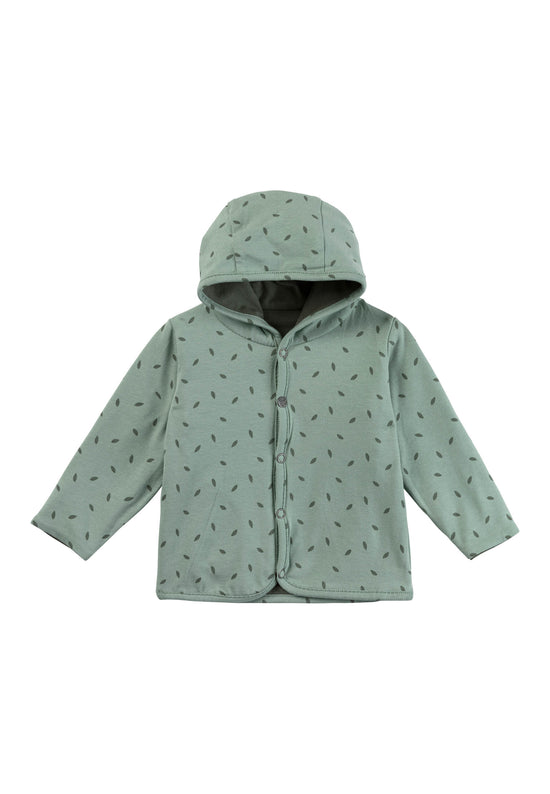 Sterntaler Wendejacke aus Baumwolljersey mit Blätterdruck Große Rabatte
