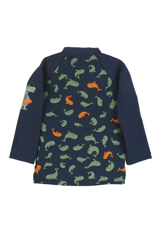 Sterntaler Langarm-Schwimmshirt in Marine mit Motiv Wale Super Rabatt