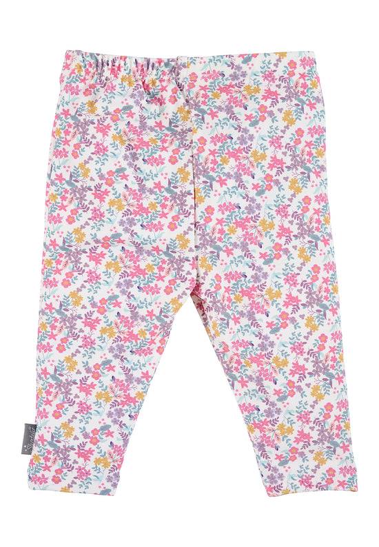 Sterntaler Leggings bedruckt mit Blumen in ecru Kostenloser Versand international