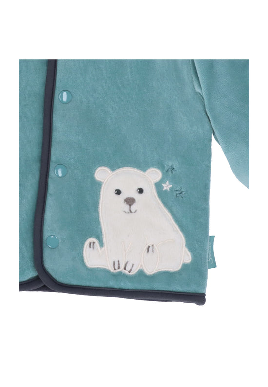 Sterntaler Kapuzen-Jacke aus Nicki, Motiv Eisbär Elia, Türkis Black Friday Preise