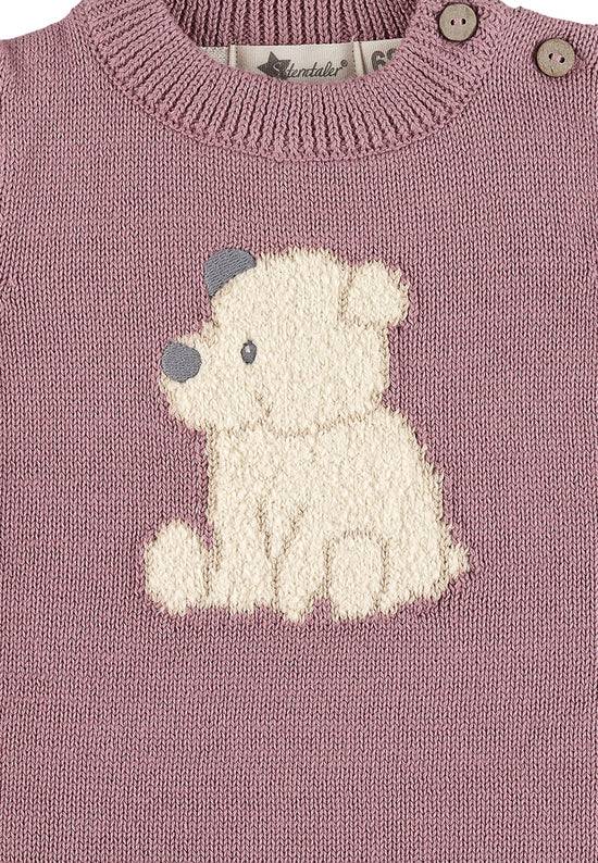 Sterntaler Strickpullover mit Motiv Eisbär Elia in rosa 2025