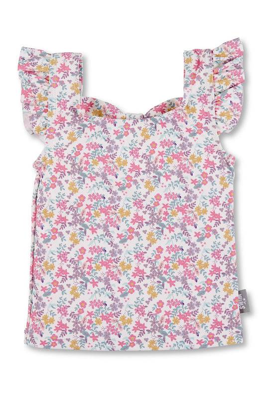 Sterntaler Schwimmshirt bedruckt mit bunten Blumen in ecru Schlussverkauf