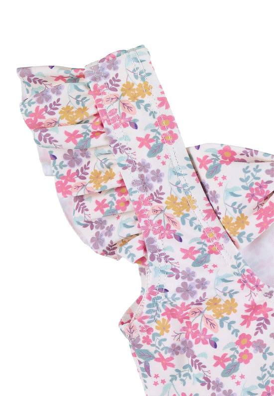 Sterntaler Schwimmshirt bedruckt mit bunten Blumen in ecru Schlussverkauf